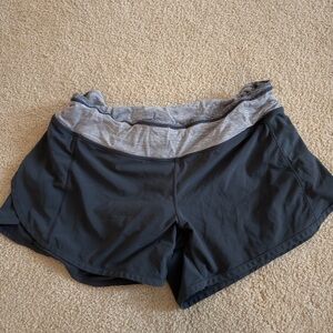 Lululemon Athletica Dark Gray and Light Gray Women's Athletic Shorts